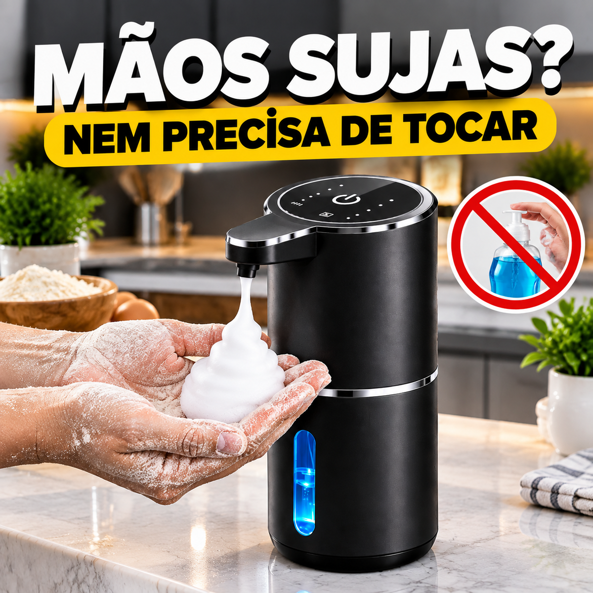 Dispensador de Sabonete Automático com Sensor